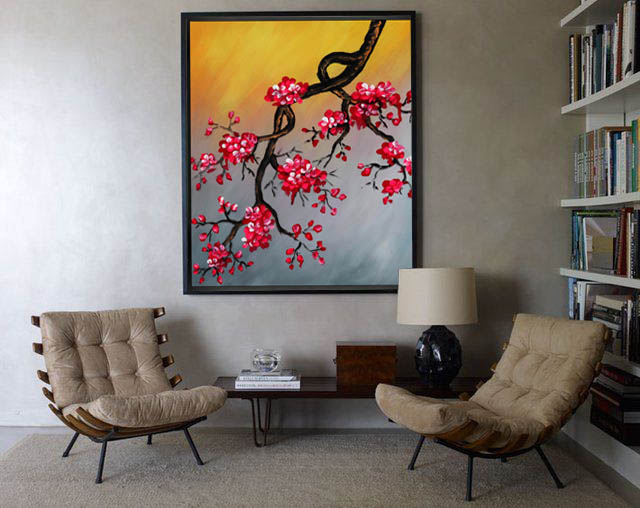 summer flower canvas painting